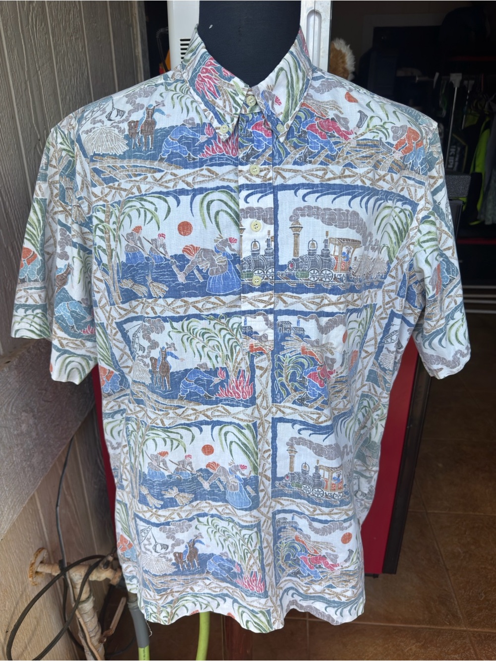Vintage Reyn Spooner x Dietrich Varez Men's 2XL Sugarcane Plantation Aloha Shirt